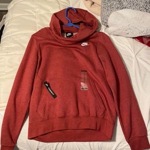 dark redish orange nike hoodie